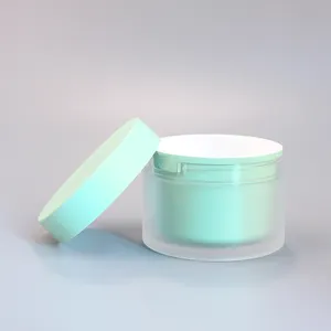 Thân Thiện Với Môi 50 Gam 100 Gam 240 Gam Cổ Điển Vòng Shape Acrylic Jar Với Bơm Lại Inner Jar Đôi Tường PP Cream Jar