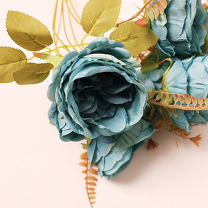 Bouquet de roses en soie Austin, 7 pièces, haute simulation, décoration de mariage, décoration réutilisable pour la maison - Product Image 3