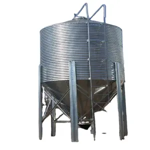 New Condition Automatic Chicken Feeding System Steel Silos with Wall Polishing Treatment Smooth Surface for Farms Grain Storage