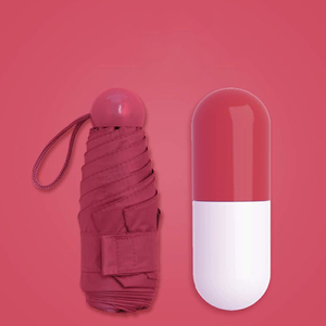 Giá Rẻ Giá đầy màu sắc viên nang nhỏ hình Thiết kế 5 gấp ô UV 50 + biểu tượng tùy chỉnh mưa ô - Product Image 2