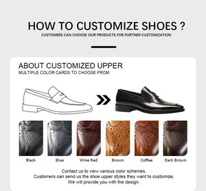 Chaussures de luxe sans lacets pour hommes Bonne qualité Chaussures de bureau en cuir véritable <span class=keywords><strong>français</strong></span> hommes Mocassins Chaussures formelles personnalisées élégantes hommes - Product Image 5