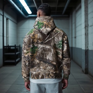 Sweat à capuche de chasse fonctionnel en coton 100% de haute qualité, imprimé motif arbre, camouflage de chasse en coton - Product Image 2