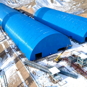 สนามกีฬาในร่มที่มีสไตล์ทันสมัยและโครงสร้างเหล็กสำเร็จรูปน้ำหนักเบา ออกแบบมาเพื่อเล่นบาสเกตบอลและแบดมินตัน - Product Image 1