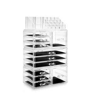 Organizador de Maquillaje de Plástico, Caja de Almacenamiento de Cosméticos Acrílica con Cajones y Exhibidor de Joyería con 11 Cajones - Product Image 2