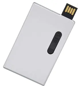 USB Stick 128GB Credit Card Shape USB 2.0 Memory Stick Uflatek Thumb Flash Drive Silver Novelty USB Memory Sticks