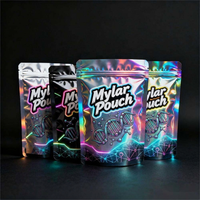 Sachets refermables personnalisés à fermeture éclair, doublés aluminium MYLAR, pour emballage alimentaire, sacs en plastique