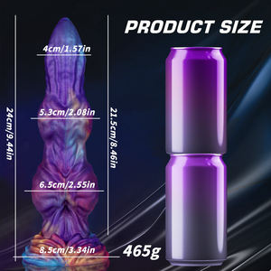 Dildo anjing baru mainan seks dewasa dengan 2 simpul besar cangkir hisap Alien Monster Dildo silikon lunak steker Anal g-spot stimulasi - Product Image 2
