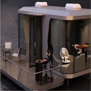 Maison <span class=keywords><strong>en</strong></span> verre de haute qualité, maison préfabriquée, bureau pliable, logement modulaire à faible coût, conteneur maritime pliable de luxe - Product Image 4