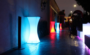 Bán Chạy Phổ Biến 2023! Bàn Cocktail <span class=keywords><strong>LED</strong></span> Hộp Đêm Điều Khiển Từ Xa Đổi Màu PE RGB - Product Image 4