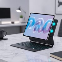 Kompatibel untuk Huawei MatePad Pro 12 (2026) Keyboard Case Dengan RGB Backlit Multi-touch Ultra Slim Magic Keyboard