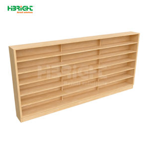 Étagères de supermarché Highbright à plusieurs niveaux avec finition imitation bois et armoire inférieure - Product Image 2