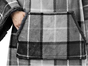 <span class=keywords><strong>Couverture</strong></span> Sherpa en molleton épais pour femmes et hommes, <span class=keywords><strong>plaid</strong></span> molletonné de qualité supérieure, chaud et confortable, à <span class=keywords><strong>manches</strong></span> longues, Super doux, - Product Image 5