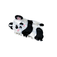 Pince à cheveux en acétate motif panda de dessin animé mignon et dodu, style chinois de luxe léger, pince requin élégante pour chignon, accessoires capillaires pour femmes