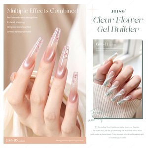 JTING New Sheer <b>Clear</b> Flower Builder Gel Polish 12 Colors HEMA/TPOFree Nail Hard Gel for Nails Extension Overlay Strengthening - Product Image 5
