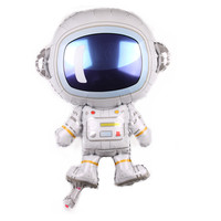 Grand ballon gonflable en aluminium en forme de vaisseau spatial, fusée, astronautes, OVNI pour joyeux anniversaire