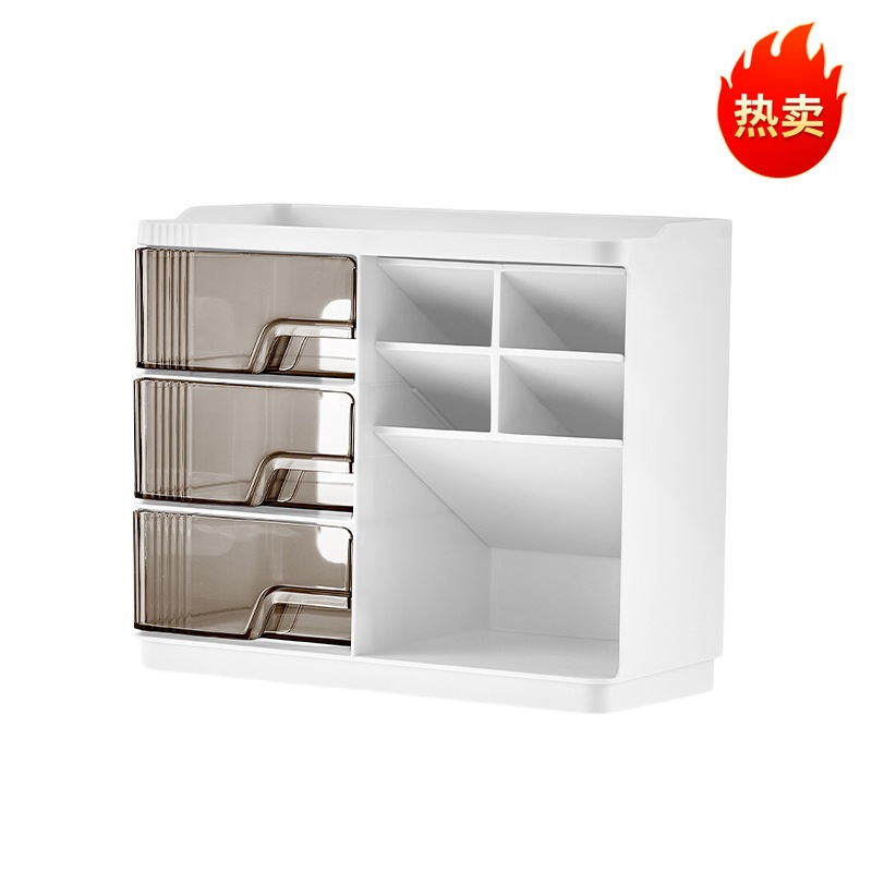 Caja de almacenamiento de escritorio - blanco puro