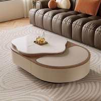 Table basse en pierre frittée de style italien, luxe léger, pour salon, usage domestique, petite table de rangement créative de style français pour café et thé
