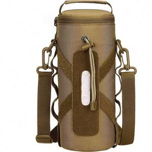 Free Sample Custom <b>Water</b> Bottle Bag Nylon Molle Tactical Hunting Hiking Carrying Bag With Shoulder Strap Phone Stand <b>Pouch</b> - Product Image 1