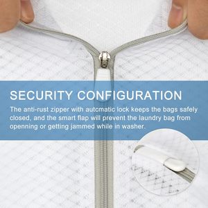 Bolsa de Lavandería de Malla de Poliéster Extra Gruesa, No Fluorescente, con Cierre, en Tamaños 25*30, 30*40, 40*50, 50*60 - Product Image 3