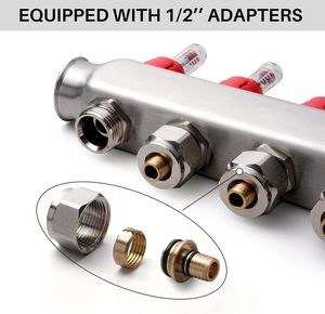 Sistema di <span class=keywords><strong>riscaldamento</strong></span> <span class=keywords><strong>a</strong></span> <span class=keywords><strong>pavimento</strong></span> <span class=keywords><strong>valvole</strong></span> collettore di calore radiante in acciaio inox PEX collettore - Product Image 3