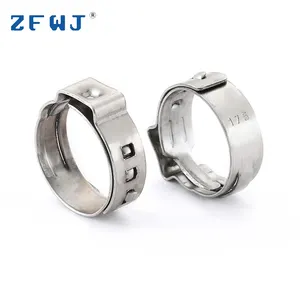 Clamp High Quality 16.5-17.5mm Durable Single Ear Stepless Stainless Steel Hose Clamp