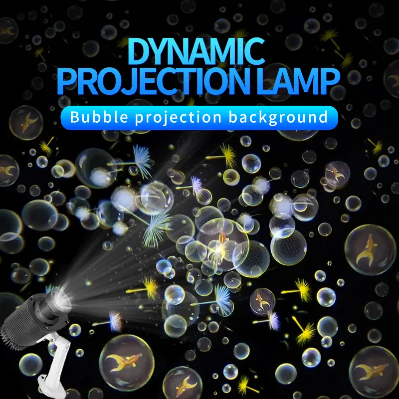 Lampu Proyeksi Dinamis Kreatif, Lampu Ikan Mas Pola Awan Awan Ikan Mas Dinamis Tahan Air Luar Ruangan 120W