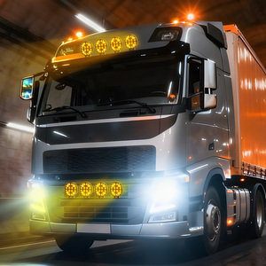 Hidden front bumper siêu sáng trắng tại chỗ 7 inch Vòng 12V 24V LED làm việc đèn thêm Xe Tải xe Led làm việc ánh sáng - Product Image 5