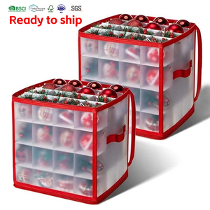 Sẵn Sàng Để Tàu Có Thể Gập Lại PP Giáng Sinh Trang Trí Hộp Lưu Trữ Với Có Thể Điều Chỉnh Chia Kỳ Nghỉ Trang Trí Và Phụ Kiện Tổ Chức - Product Image 1