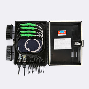 Caja de Distribución de Fibra Óptica para Exteriores, Negra, 16 Núcleos, Mini Tubo de Acero, Divisor PLC, IP65 Impermeable, Montaje en Poste de Pared, FTTH - Product Image 4