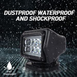 OVOVS 50W समुद्री सर्च लाइट एलईडी स्पॉट लाइट 12/24V नाव ट्रकों के लिए वायरलेस सुर्खियों बंद सड़क - Product Image 4