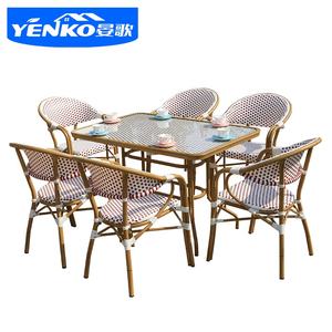 <span class=keywords><strong>Restaurant</strong></span> extérieur commercial rotin bistrot <span class=keywords><strong>terrasse</strong></span> chaises de jardin à la française tables à manger de style <span class=keywords><strong>parisien</strong></span> ensemble de meubles de patio - Product Image 1