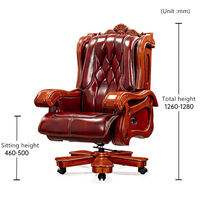 Chaise de direction en cuir de style chinois de haute qualité