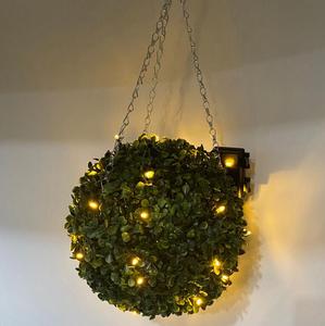 New Arrival nhân tạo mùa xuân gỗ Hoàng Dương ngoài trời trái tim vòng hoa nho trái tim Vòng hoa gỗ Hoàng Dương cỏ bóng với LED ánh sáng - Product Image 4