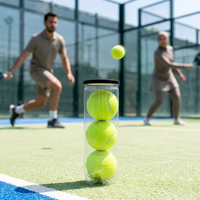 Ballons de tennis personnalisés pour l'entraînement et les matchs, avec corde haute élasticité et durable, vessie en caoutchouc pressurisée, pour enfants et adultes, lot de 3 pièces avec base