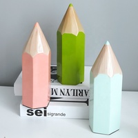 Ornements de maison personnalisés avec logo, décorations en résine, objets d'art pour bibliothèque, ornements en crayon de couleur, décoration créative pour la maison