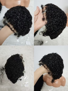 Letsfly 49$ Promotion HD Lace Chioma Short Cut Curly <b>Wigs</b> With Baby Hair 13x4 Lace Frontal 100% Human Hair Natural Wholesale120g - Product Image 5