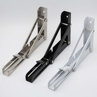 Edelstahl Einstellbare 90 Grad Dreieck L Winkel Versteckte Falten Unten Wand Montage Tisch Folding Faltbare Regal Klammern