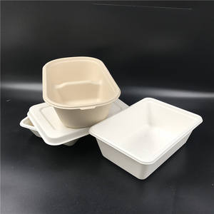 2025 nouveau Style 1000ml jetable biodégradable canne à sucre à emporter <span class=keywords><strong>plateau</strong></span> à viande Bagasse à emporter papier <span class=keywords><strong>plateau</strong></span> à déjeuner pour la nourriture - Product Image 1