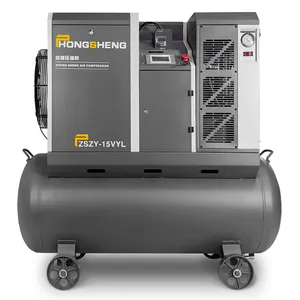 Rotary Screw Air Compressor 15Hp Hot Selling Gray 11Kw High Quality Strong And Durable 15Bar Air Compressed Pressure Machine