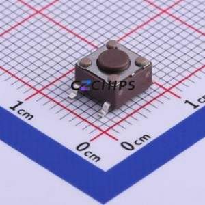 DTSM-61N-S-V-T/R Tactile Switch SMD-4P,6.2x6.2mm Switch Single Pole Single Throw Round Button Vertical Mount 6.2mm - Product Image 1