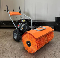 Souffleuse à neige thermique 3-en-1 de 6,5 CV à démarrage manuel, balayeuse rotative et charrue pour le déneigement des trottoirs et des routes