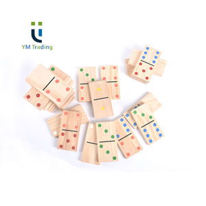 Jeu de dominos <span class=keywords><strong>géant</strong></span> en bois personnalisé de luxe avec points de couleur pour l'<span class=keywords><strong>extérieur</strong></span>, ensemble de 28 dominos double six pièces - Product Image 4