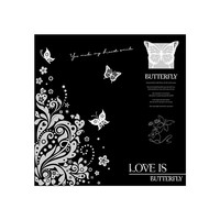 Kertas Pembungkus Bunga Sayap Kupu-kupu Xihuanong Nuo Sha, Kertas Vellum Korea Semi Transparan Motif Kupu-kupu, Bahan DIY Floral