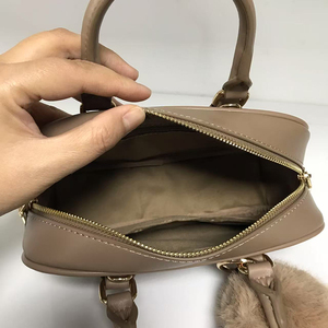 Cute Women's Microfiber Leather Square <b>Tote</b> Handbag Faux Fur Paw Applique Zipper Closure Waterproof Lightweight Large Capacity - Product Image 4