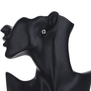 Magníficos Pendientes Cuadrados de Plata con Circonita para Mujer al por Mayor, Vibrantes, de Moda, Vintage, de Plata Esterlina 925, Verdes, para Aniversario - Product Image 6