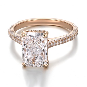 Anillos de Compromiso de Oro Amarillo Macizo de 18K, 14K y 10K con Diamantes de Laboratorio con Corte Baguette, Certificados por IGI, para Mujer, Regalo de Aniversario, Alta Joyería - Product Image 2