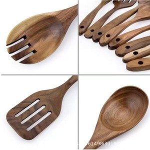 Wooden spatula, household <b>kitchen</b> spatula, non-stick, heat-resistant, for stir-frying, rice scoops, and soup ladles. - Product Image 2