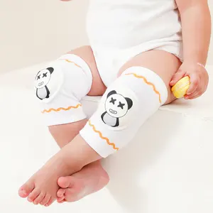 Özel Logo yüksek kalite bebek diz pedleri tarama kaymaz Unisex bebek kalın Spandex ve naylon kap tarzı için dizlik kollu