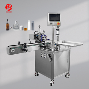 Machine automatique de remplissage et de bouchage de flacons de crème de beauté pour le visage à 1 tête, pour flacons de pâte cosmétique verticale - Product Image 1