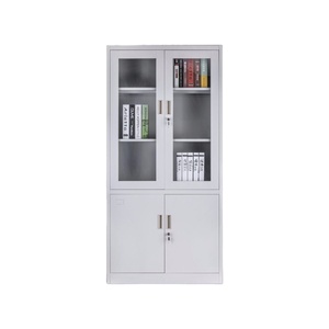 Armoire de rangement métallique moderne avec porte en verre, couleur personnalisable, pour la maison, le bureau, l'école, l'hôtel et l'usage commercial - Product Image 3